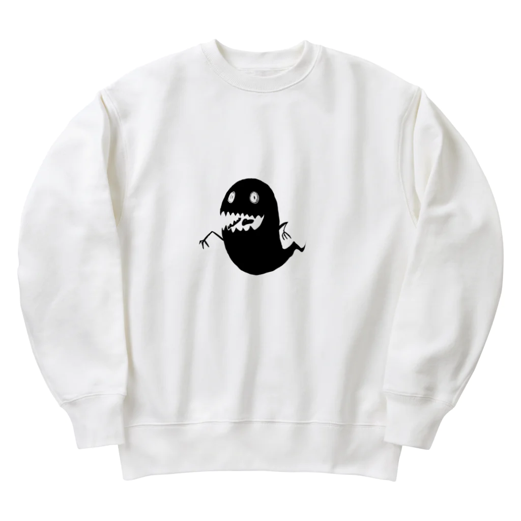 Bejopのオバケくん黒_1号 Heavyweight Crew Neck Sweatshirt