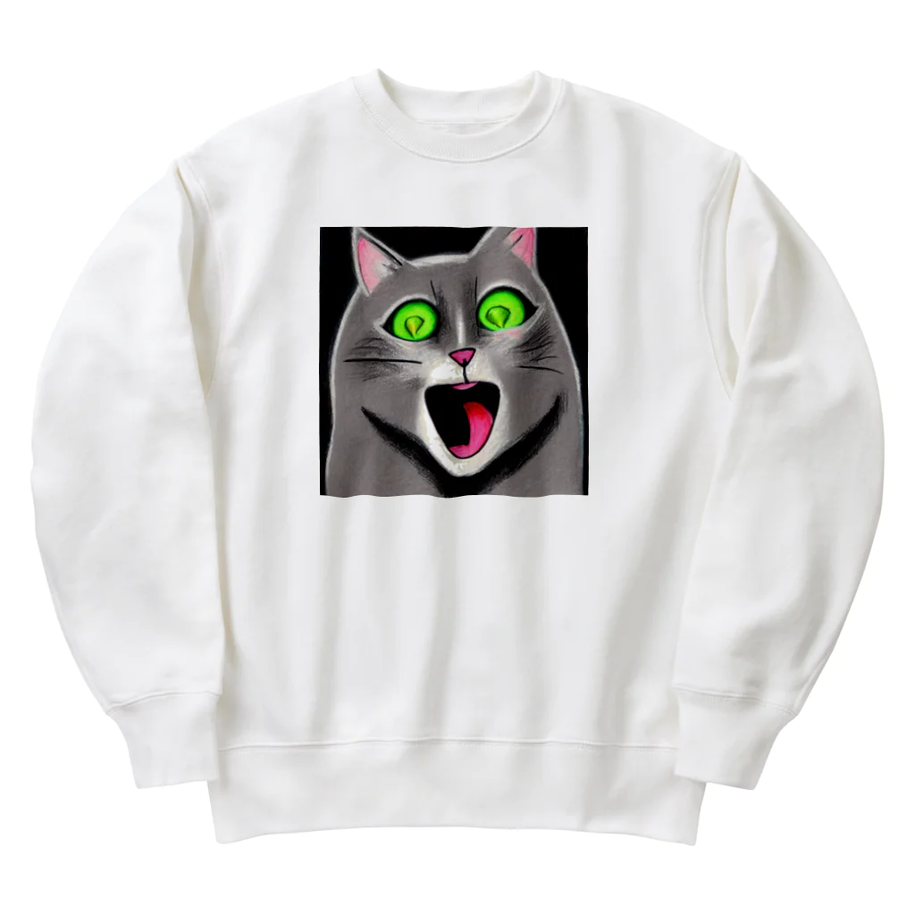 withCatsのおどろき猫 Heavyweight Crew Neck Sweatshirt