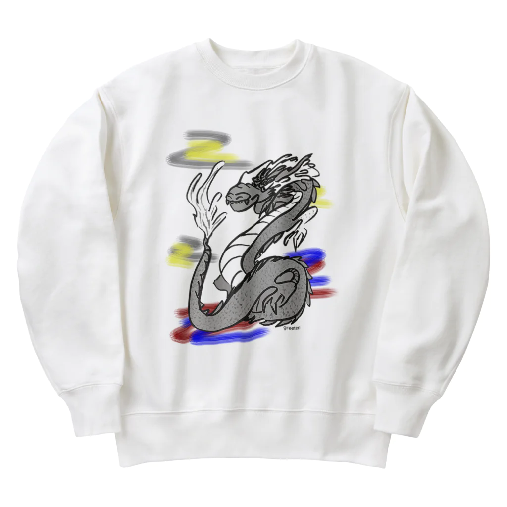 greetenの龍　和柄　願い Heavyweight Crew Neck Sweatshirt