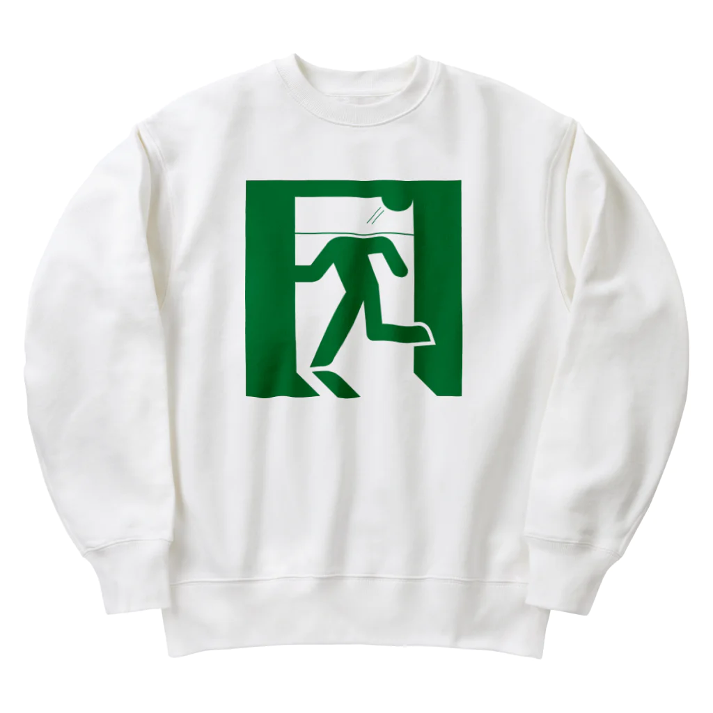 Hungry Freaksの【ホラーな公共サイン】恐怖の非情口 Heavyweight Crew Neck Sweatshirt