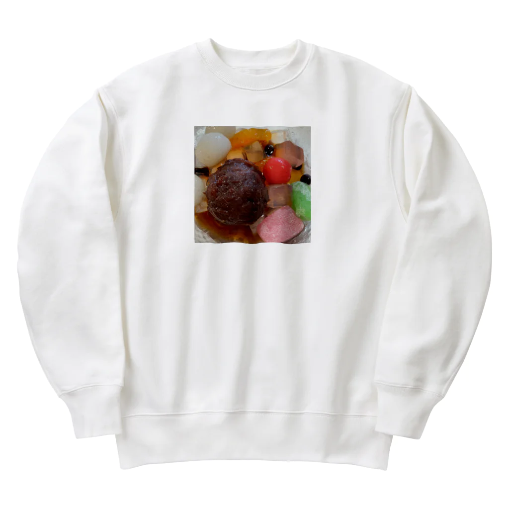 あゆのしおやきの白玉あんみつ Heavyweight Crew Neck Sweatshirt