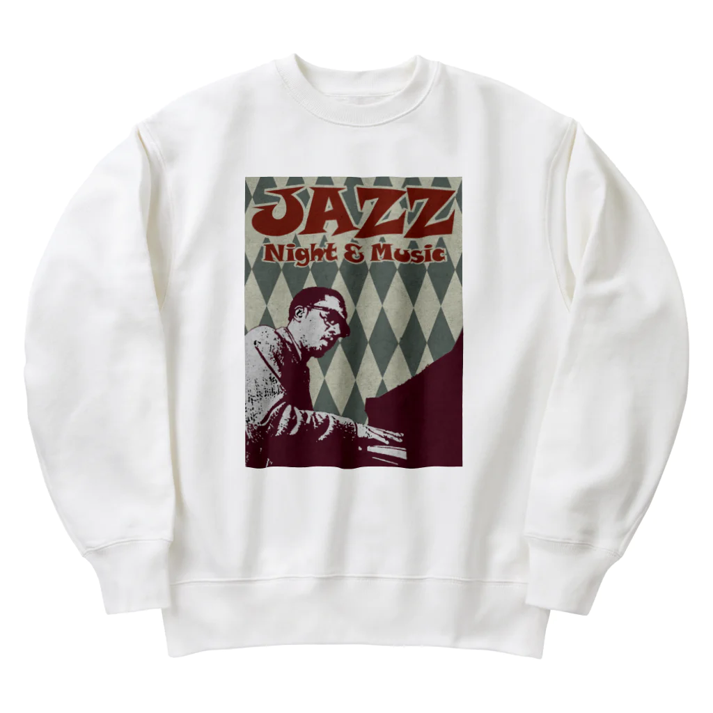 Hungry FreaksのJAZZ: Night & Music Heavyweight Crew Neck Sweatshirt