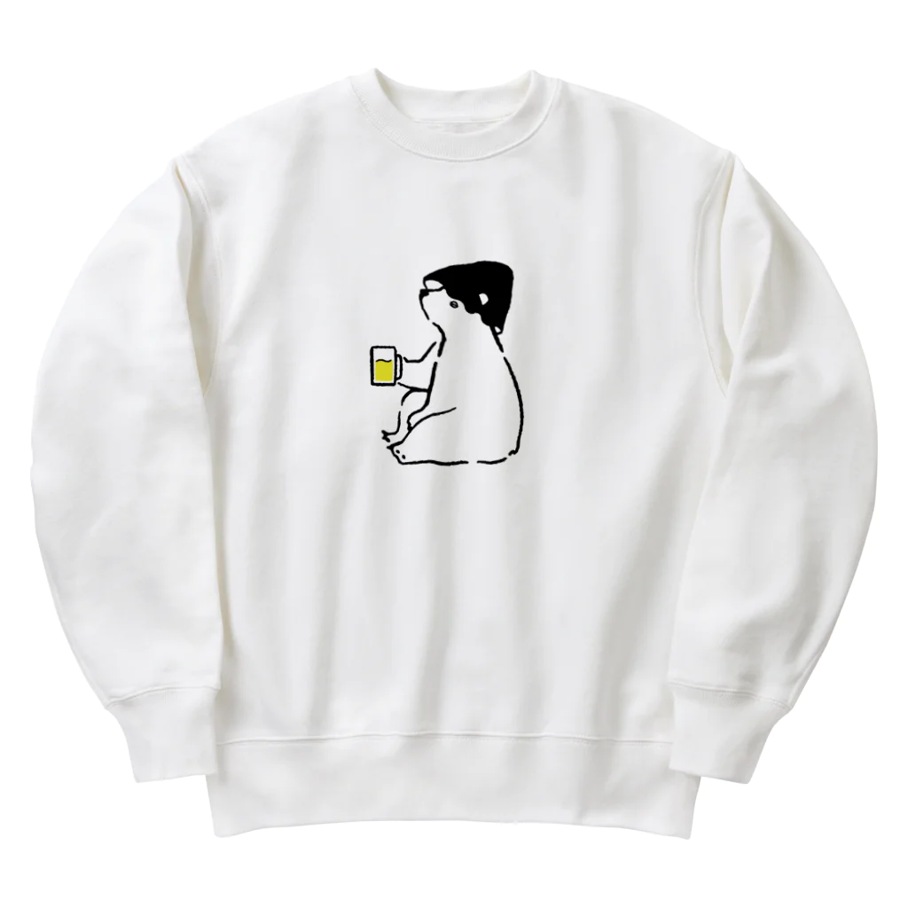 くりん@イラストレーターのオロポるしろくまサウナー Heavyweight Crew Neck Sweatshirt