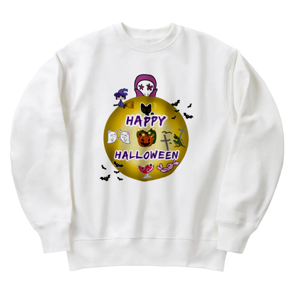 A33のハロウィン　魔女のwitchanとなかまたち Heavyweight Crew Neck Sweatshirt