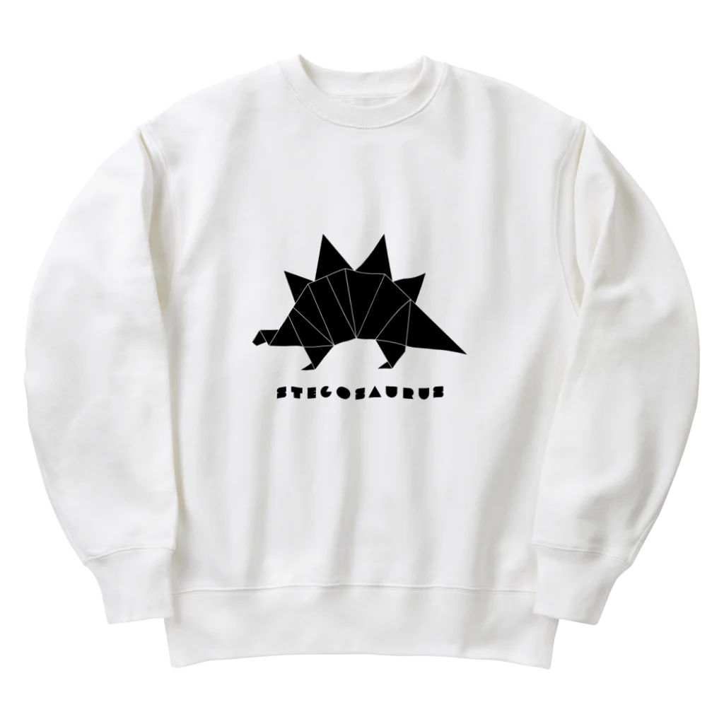 【恐竜】JURASSIC DESIGNINGの恐竜／ステゴサウルス Heavyweight Crew Neck Sweatshirt