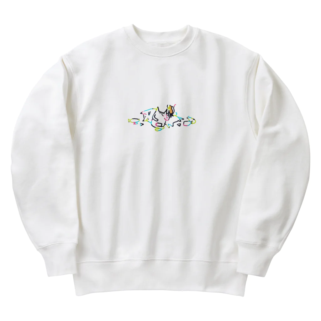 sakenekomamenのさけねこからふる Heavyweight Crew Neck Sweatshirt