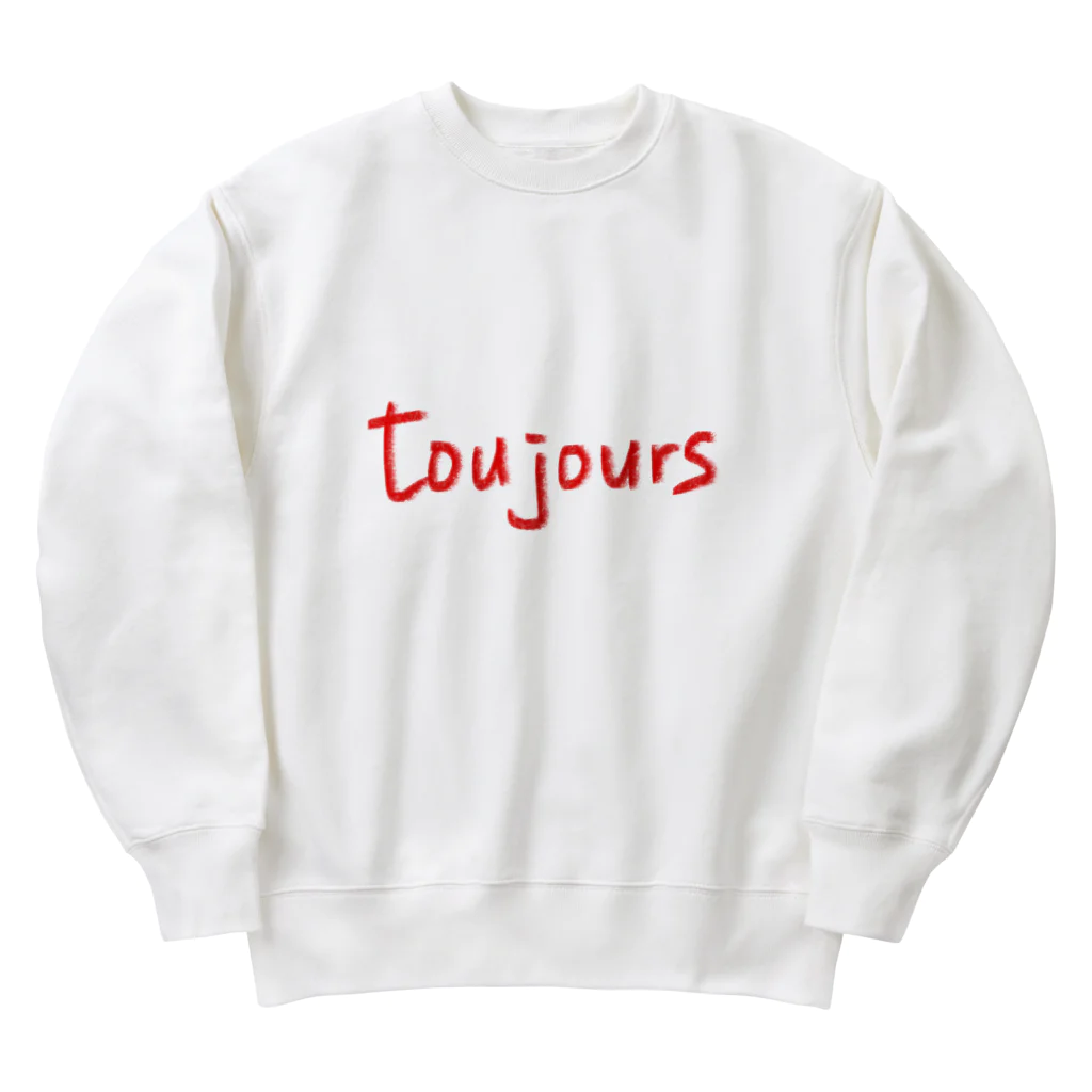 toujoursのtoujour red Heavyweight Crew Neck Sweatshirt