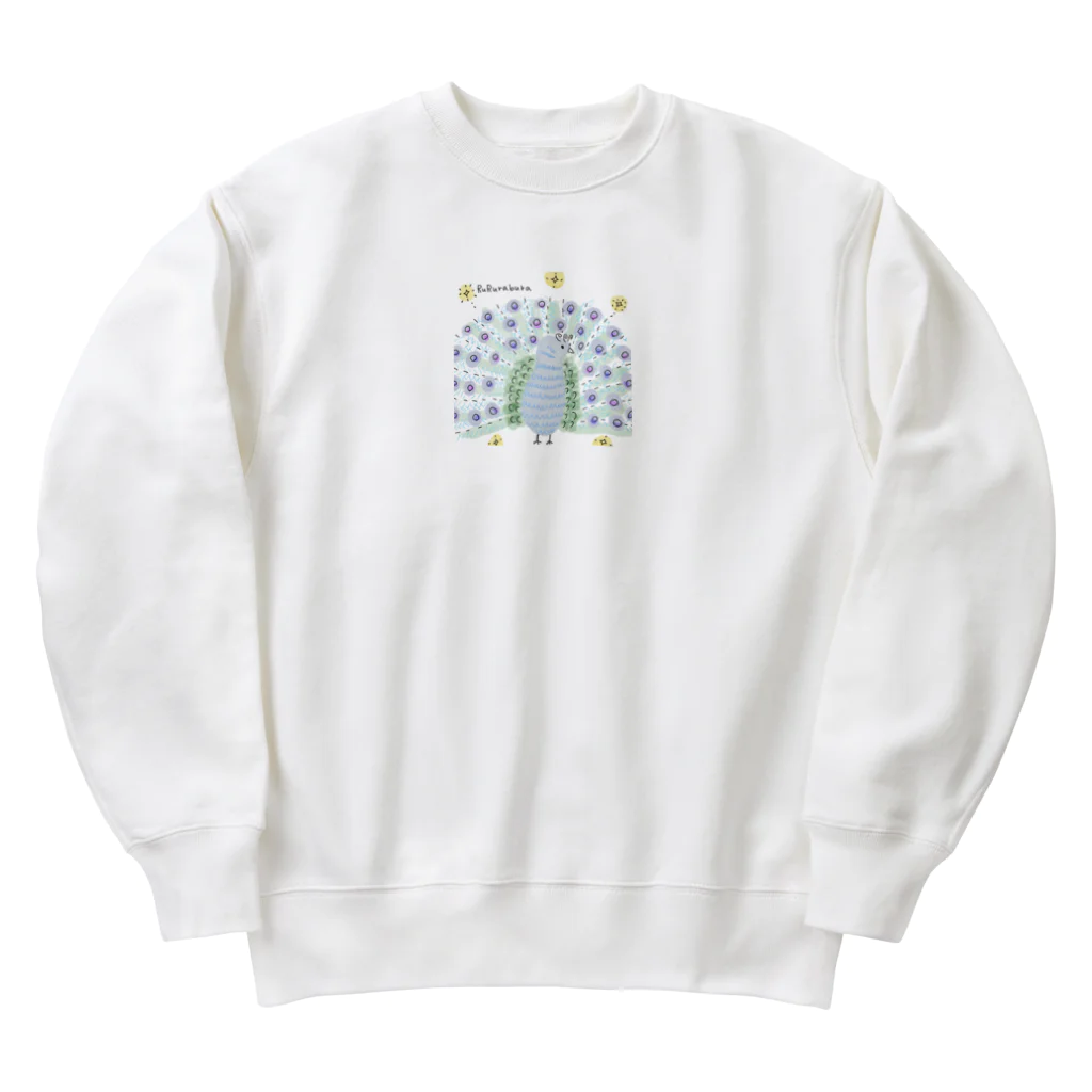 rururaburaのゆるゆるクジャク Heavyweight Crew Neck Sweatshirt