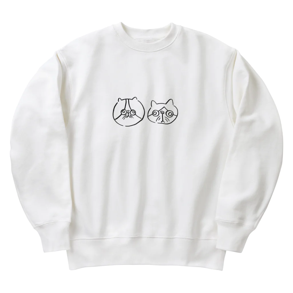 Comame's storeのエキゾチックショートヘアの子猫 Heavyweight Crew Neck Sweatshirt