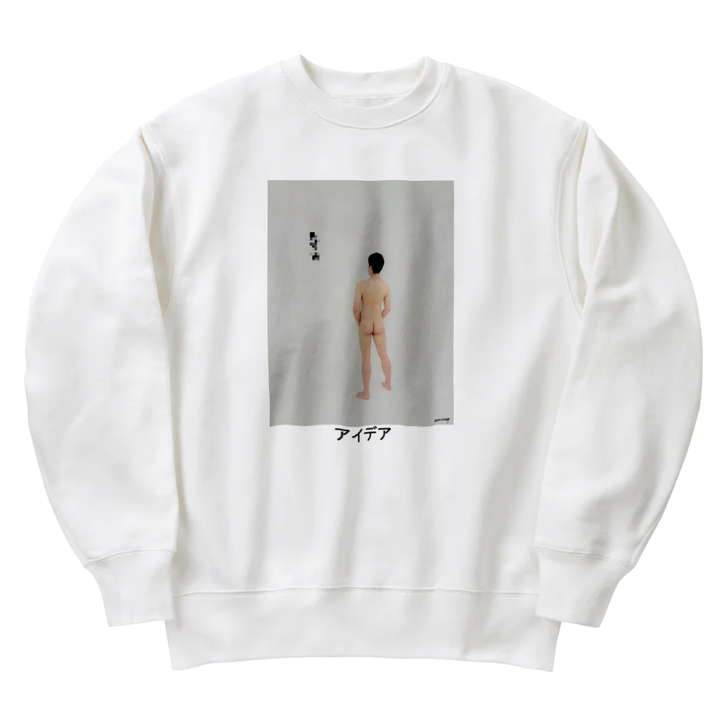 点在する展示空間の『アイデア』 Heavyweight Crew Neck Sweatshirt