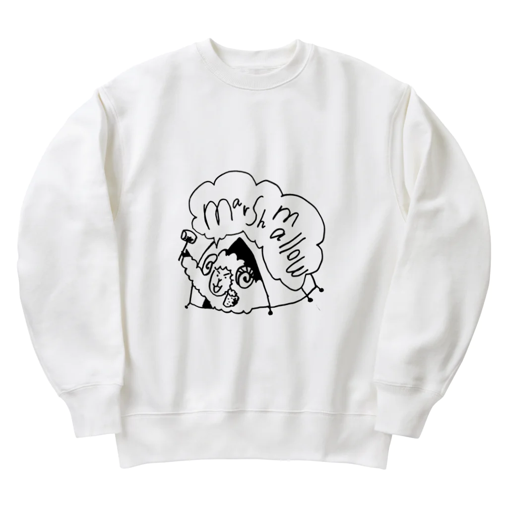 natalieのびあひつじくん、キャンプする Heavyweight Crew Neck Sweatshirt