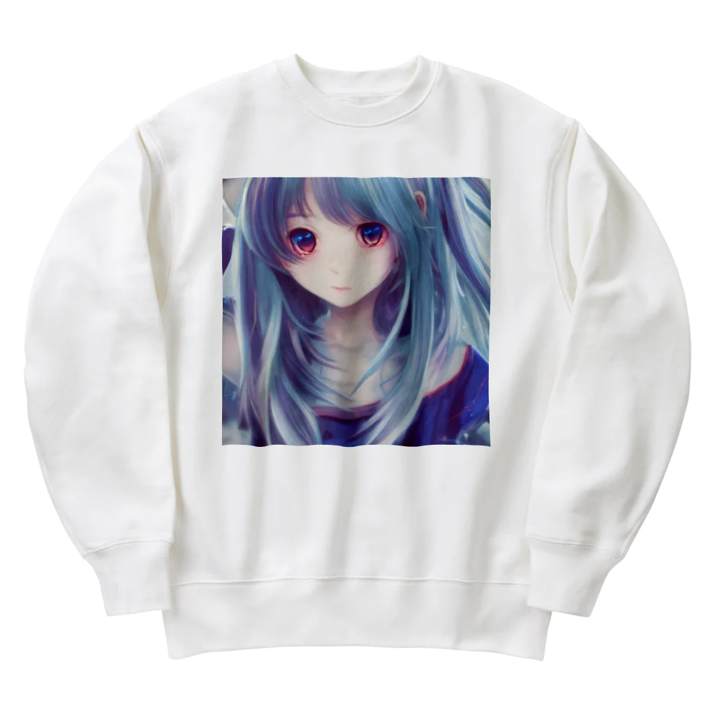 masu7747の充血の少女 Heavyweight Crew Neck Sweatshirt