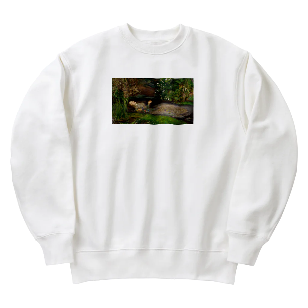 アートTシャツ 名画グッズのジョン・エヴァレット・ミレー 『オフィーリア』 Heavyweight Crew Neck Sweatshirt