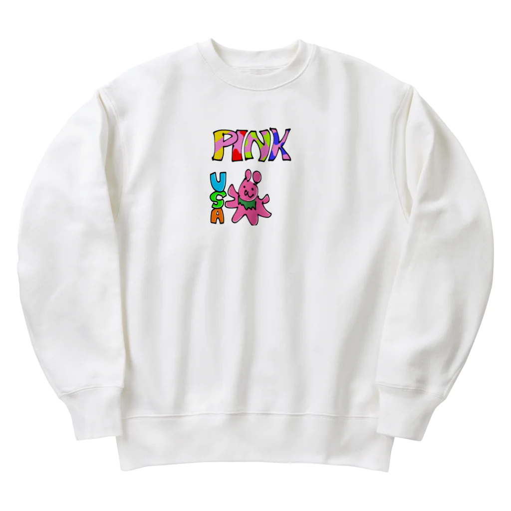 pitonのPinkのUSAちゃん Heavyweight Crew Neck Sweatshirt