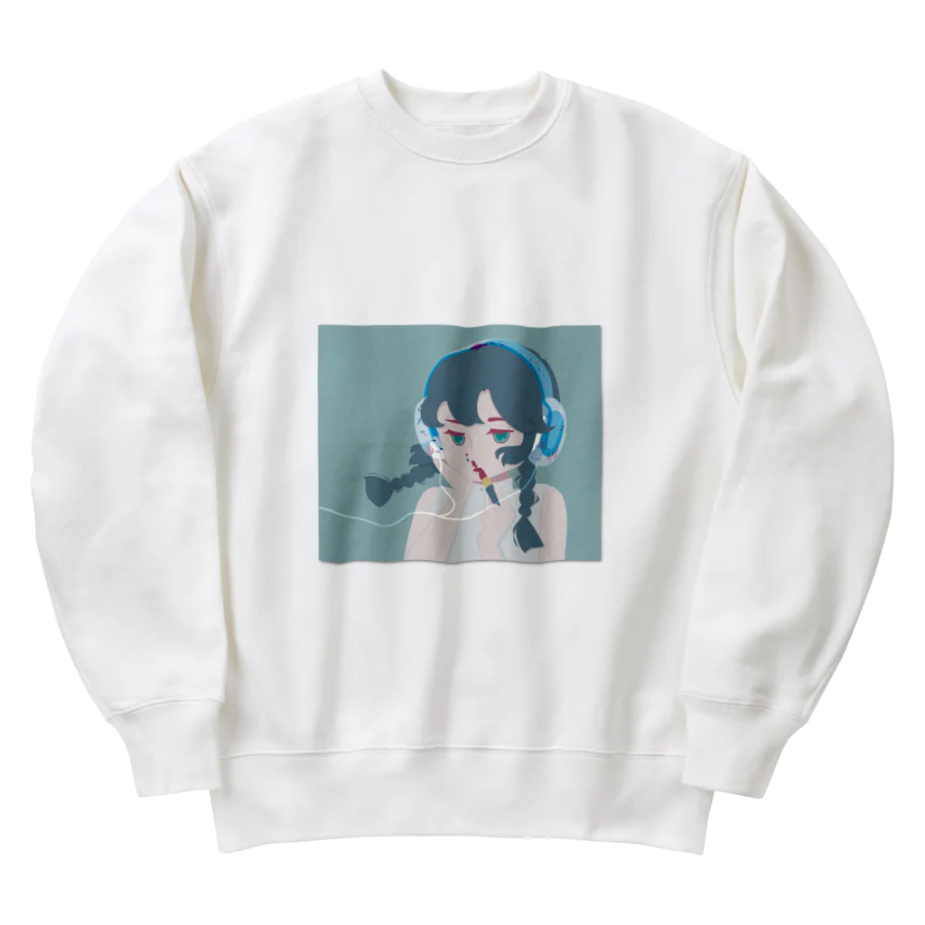 fu-ko_2311のアクアリウムヘッドホン Heavyweight Crew Neck Sweatshirt