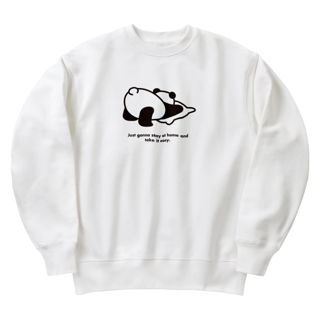 pojipoの家でまったりパンダ Heavyweight Crew Neck Sweatshirt