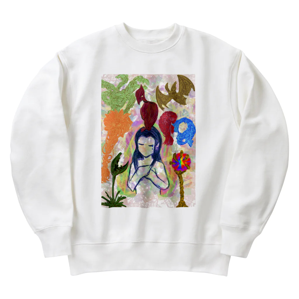 避役の激怒 Heavyweight Crew Neck Sweatshirt