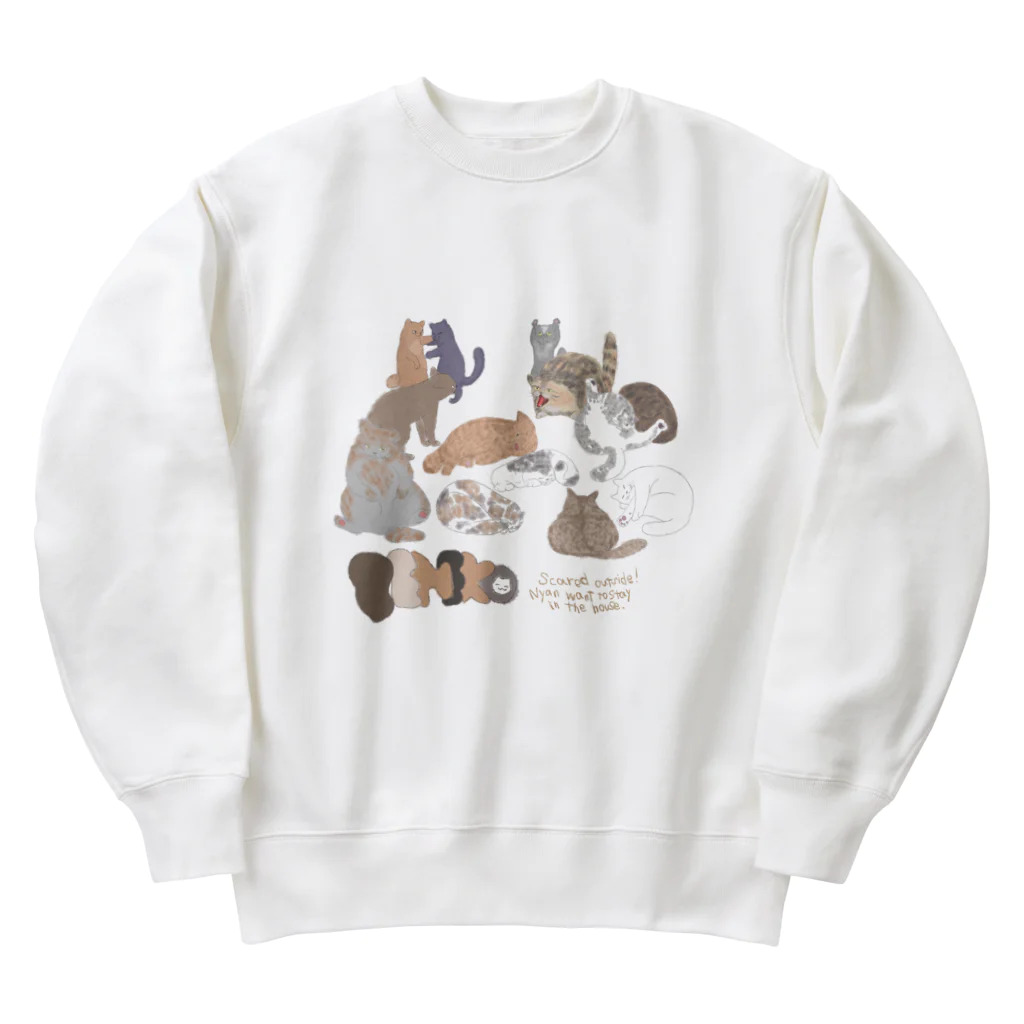 ktmの家に居たい猫 Heavyweight Crew Neck Sweatshirt