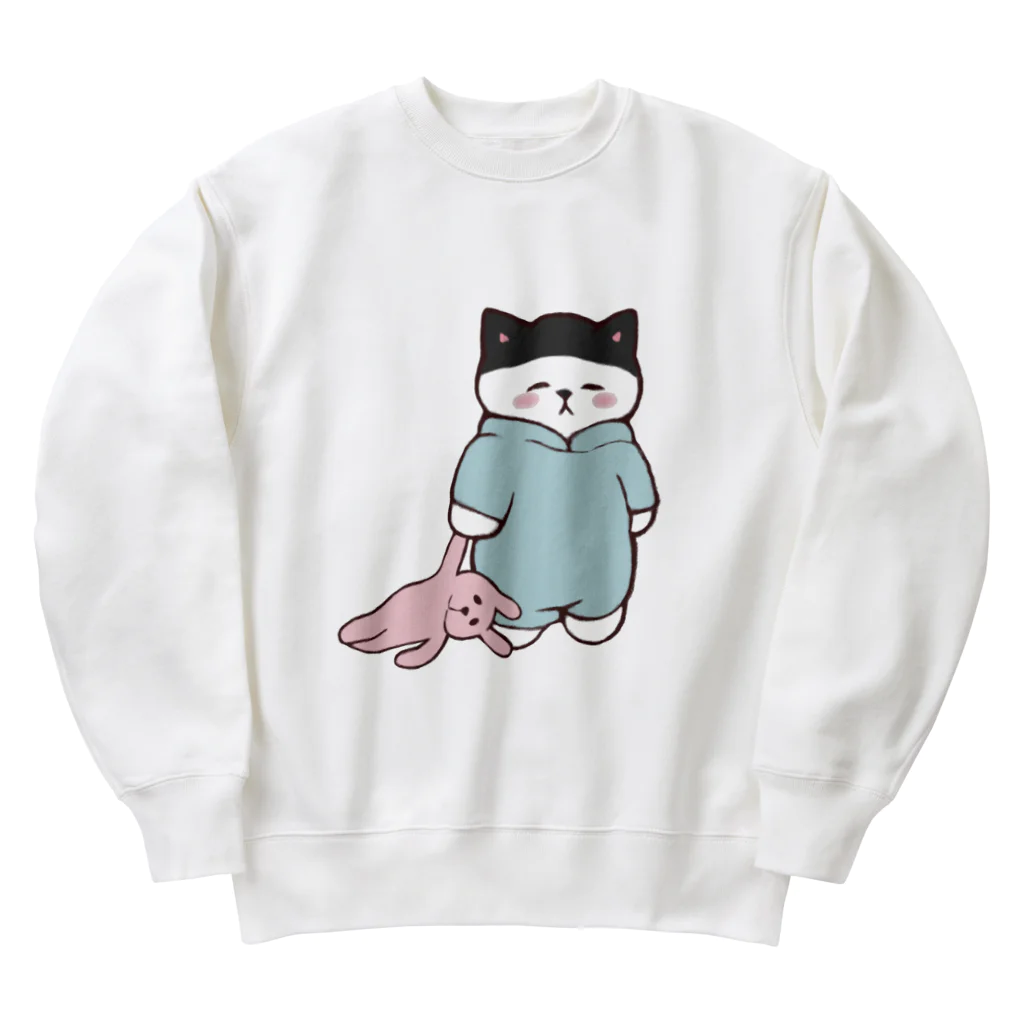 ふわにゃんshopのおねむ スウェット(白) Heavyweight Crew Neck Sweatshirt