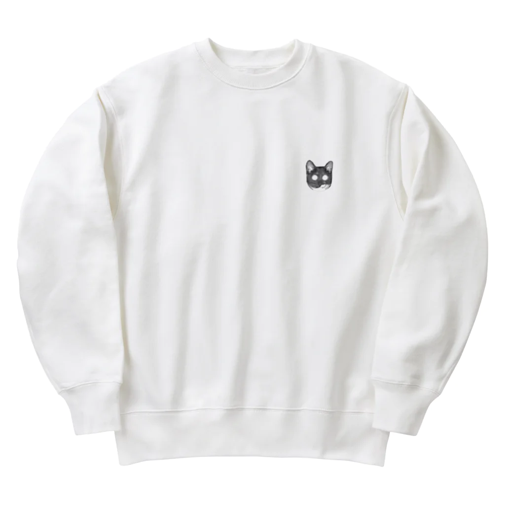 ピタゴラスおじさん♪の目が光ってる！！♪猫のうにちゃん♪ Heavyweight Crew Neck Sweatshirt