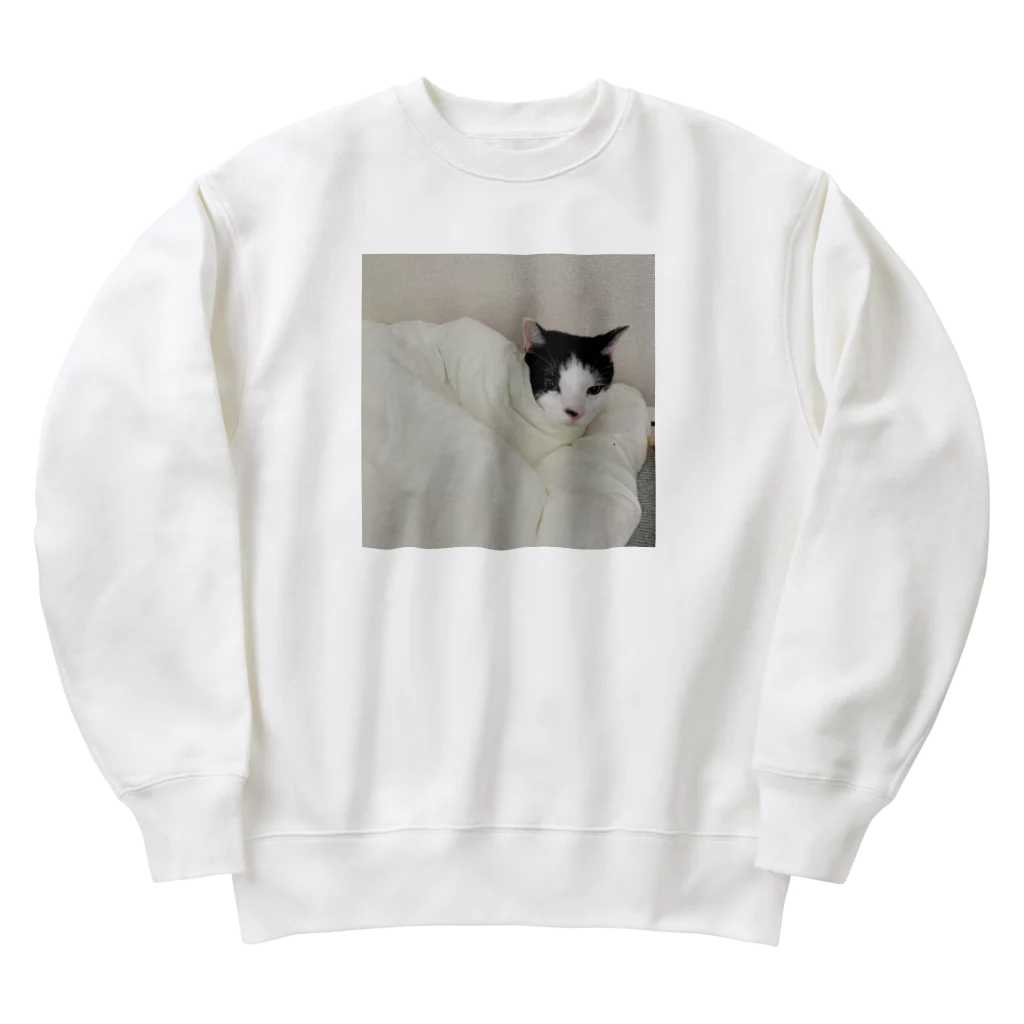 りょうの飼ってる猫の店のてんしーたんと共に Heavyweight Crew Neck Sweatshirt