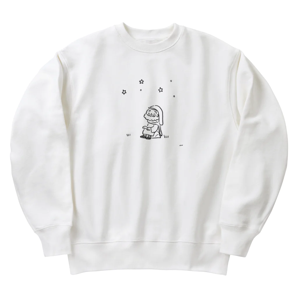 Ooonoshioのなんともいえない顔のアブラハムさん Heavyweight Crew Neck Sweatshirt