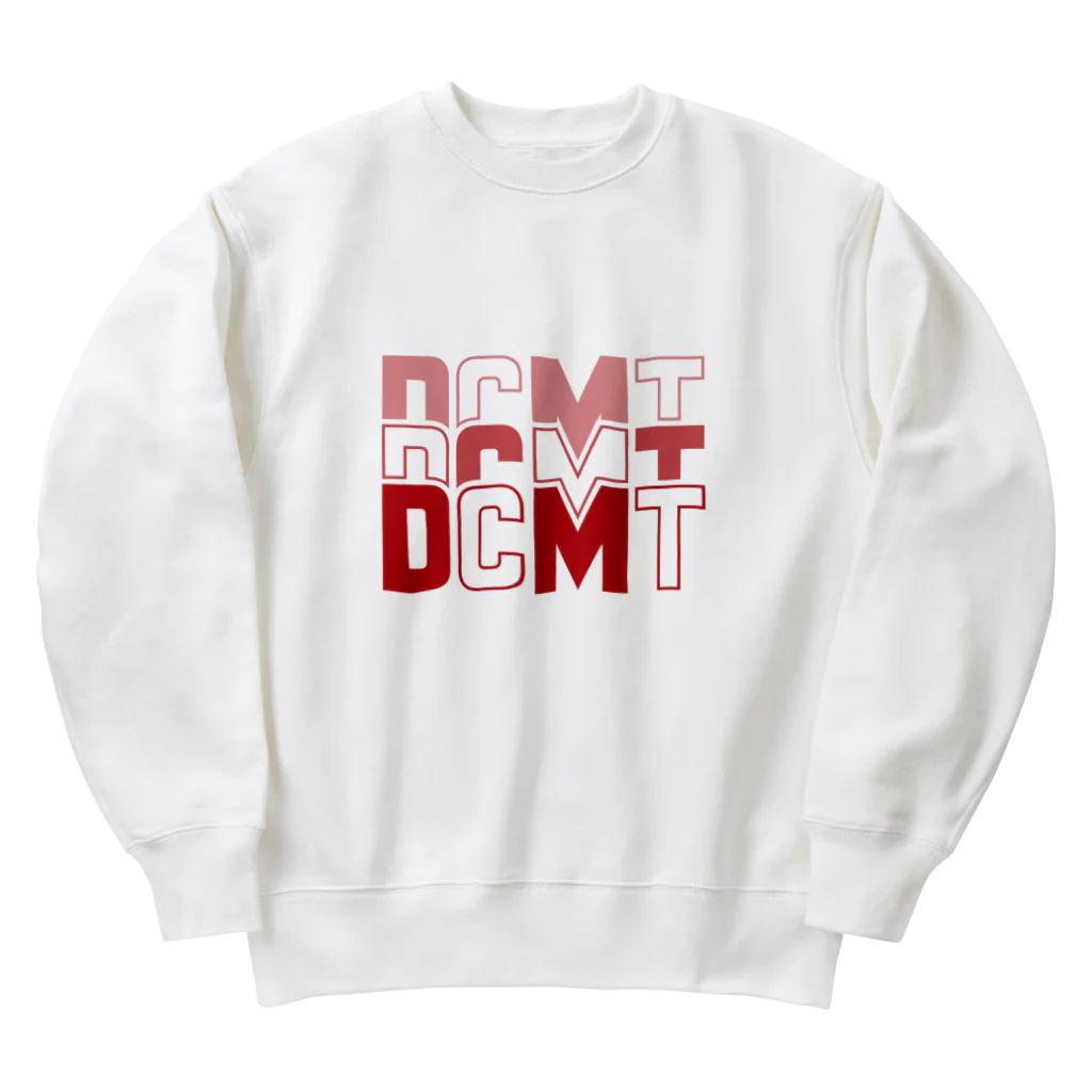 ドコデモモタード*DOCOMOTAのBack:3D DOCOMOTA  F:DCMT Logo レッド Heavyweight Crew Neck Sweatshirt