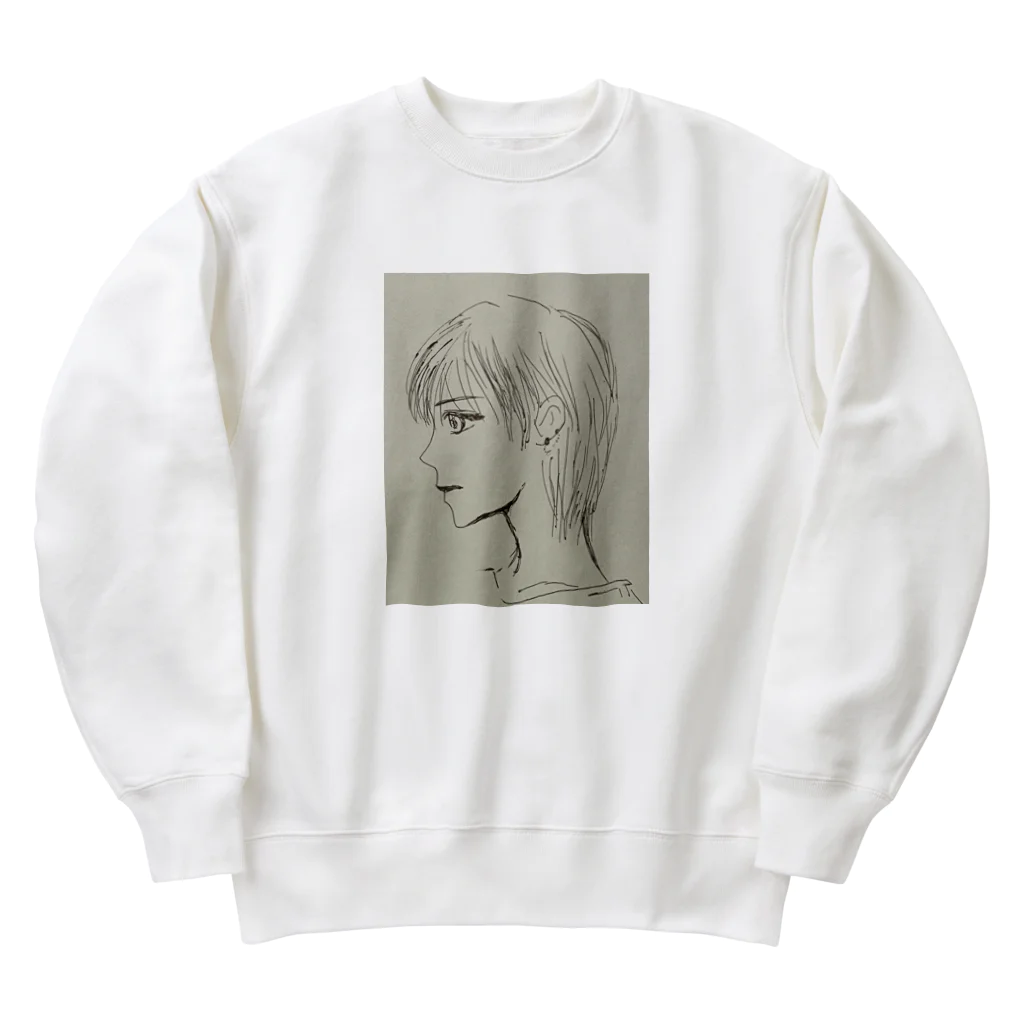 うさみみツインズᕱ⑅ᕱ .｡ഒの物憂げくん Heavyweight Crew Neck Sweatshirt