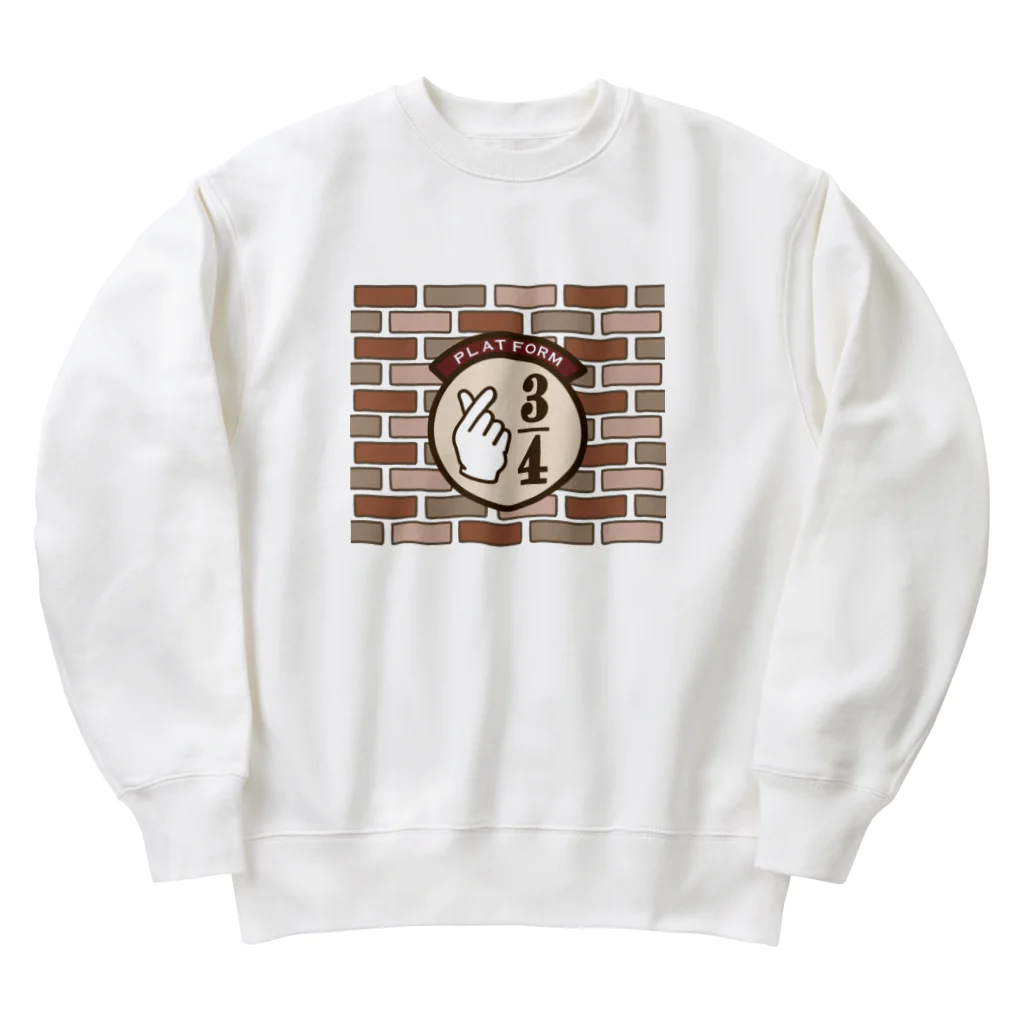 ヒヨコの店のキュンと３/４番線 Heavyweight Crew Neck Sweatshirt