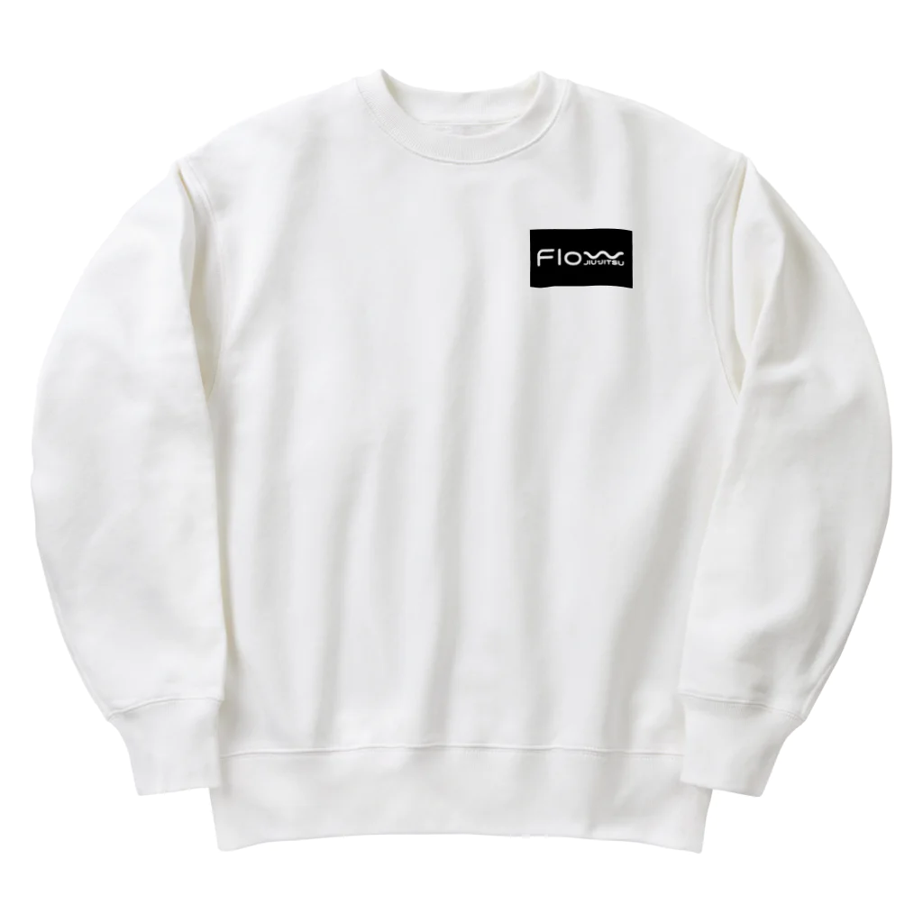 フロー柔術ネットショップのフロー柔術黒長方形ロゴ Heavyweight Crew Neck Sweatshirt