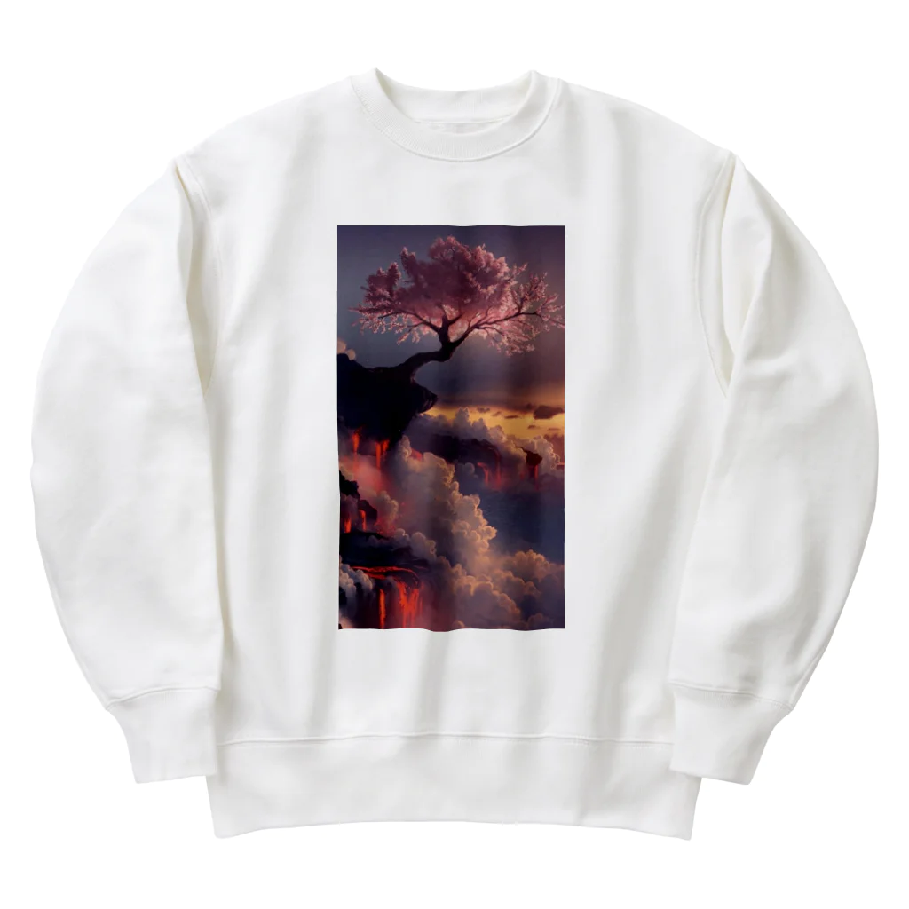 akamenoの桜 Heavyweight Crew Neck Sweatshirt