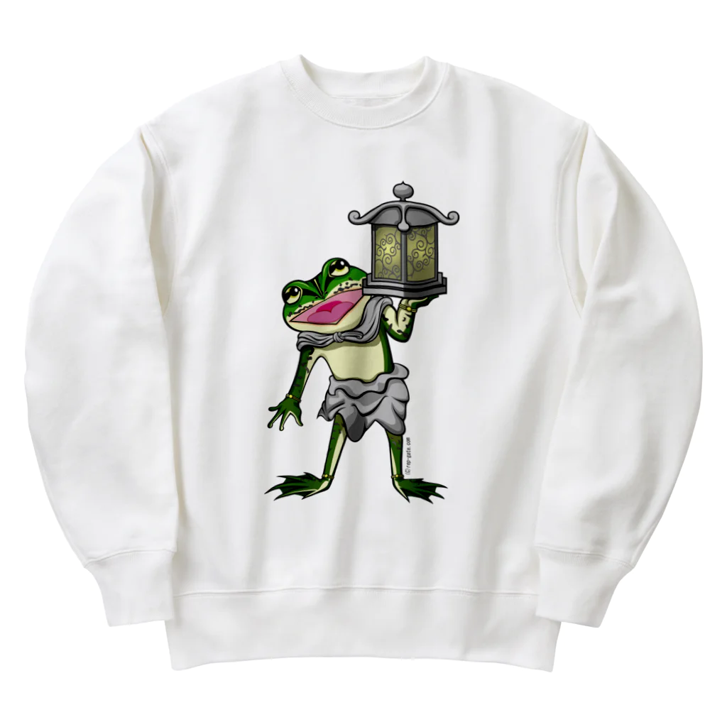 もむのふの爬虫類グッズやさんの天燈鬼トノサマガエルちゃん Heavyweight Crew Neck Sweatshirt