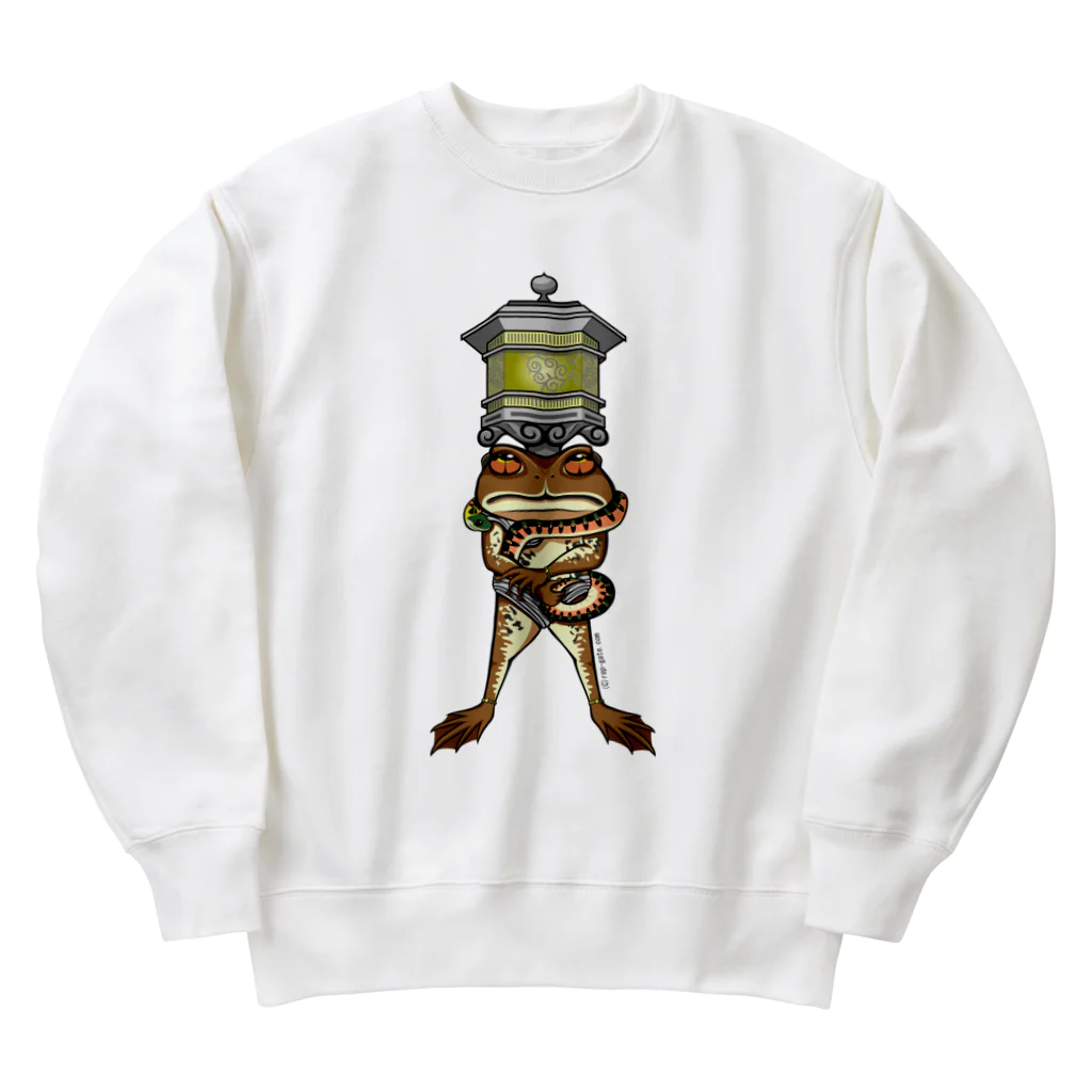 もむのふの爬虫類グッズやさんの龍燈鬼×天燈鬼両面プリント Heavyweight Crew Neck Sweatshirt