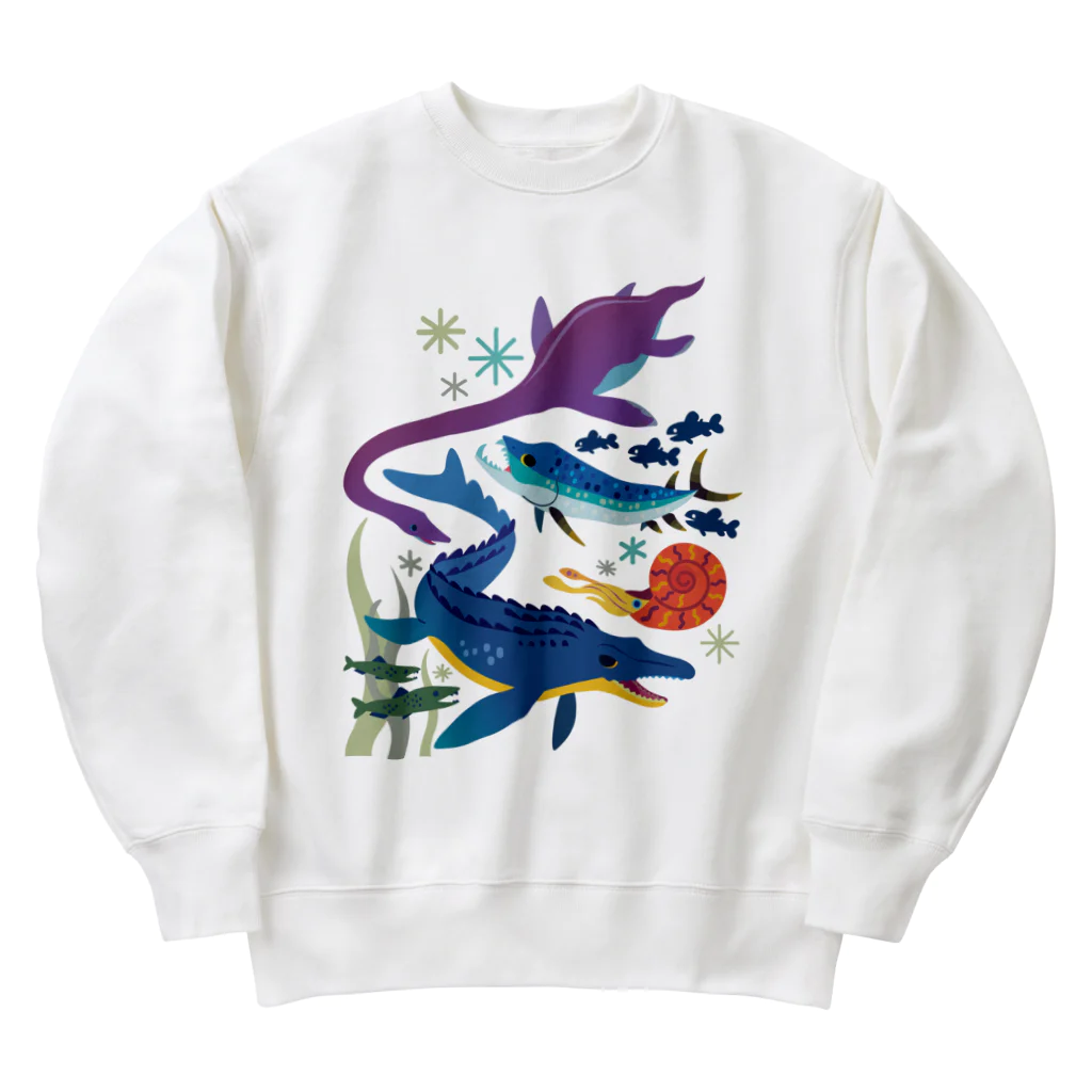 みなとまち層の白亜紀の海 Heavyweight Crew Neck Sweatshirt