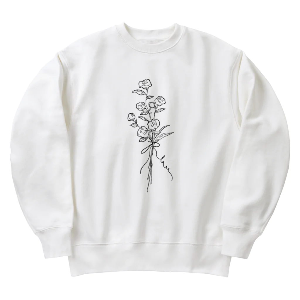 maikiのsimple flower Heavyweight Crew Neck Sweatshirt