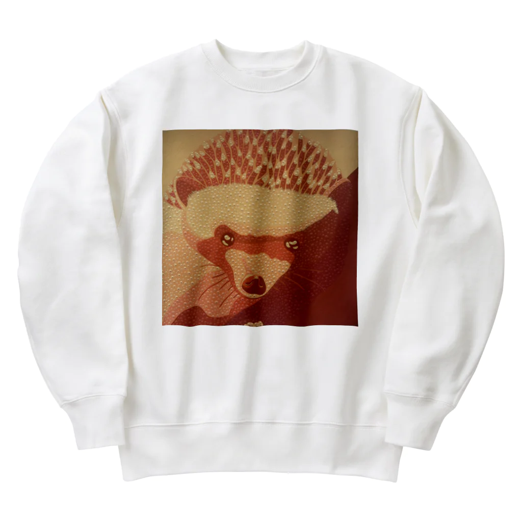 Livieのヘッジホッグ orange  Heavyweight Crew Neck Sweatshirt