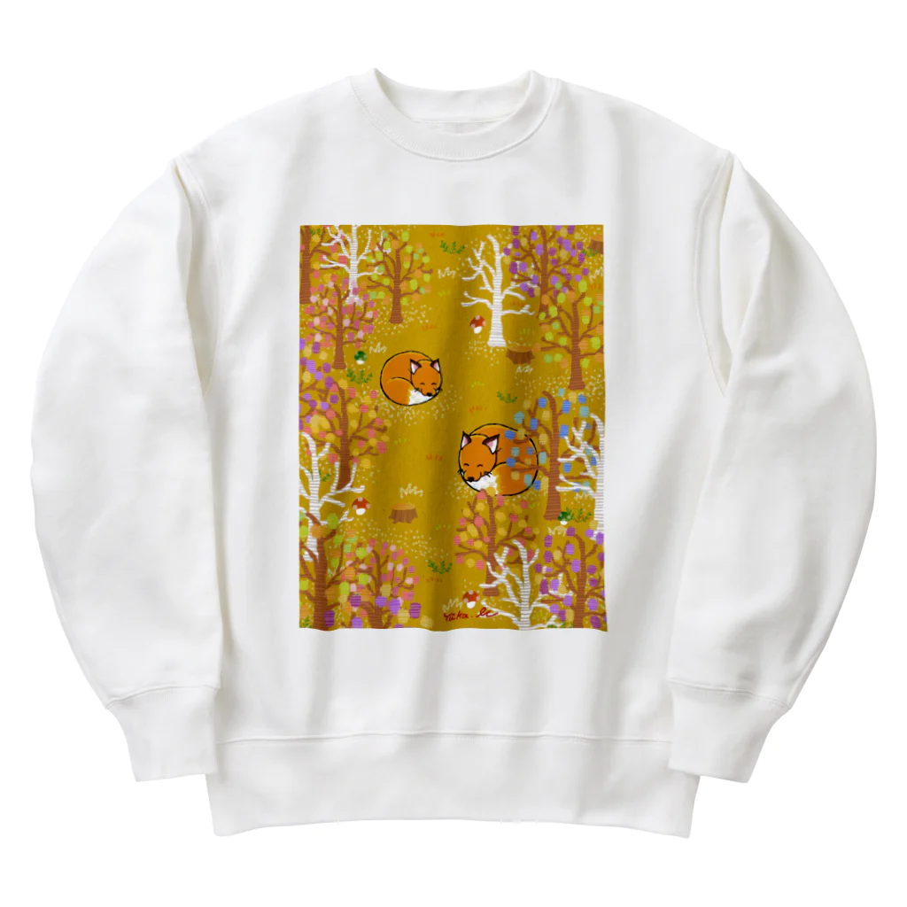 前田悠花｜イラストレーターの★きつねの森★ Heavyweight Crew Neck Sweatshirt