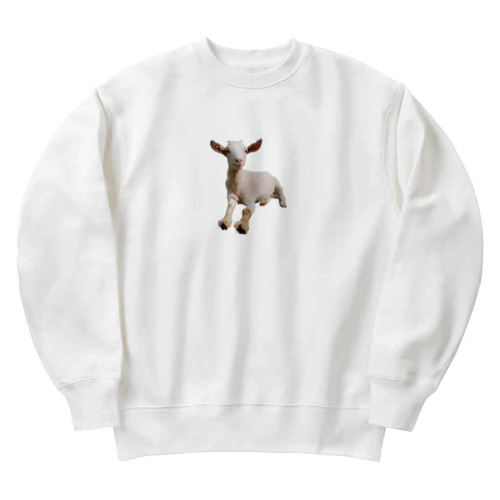 ぱんだ探偵局のほほえみのこやぎ Heavyweight Crew Neck Sweatshirt