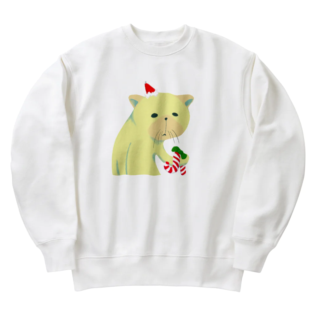 meiyueのつかれたねこはXmas Heavyweight Crew Neck Sweatshirt