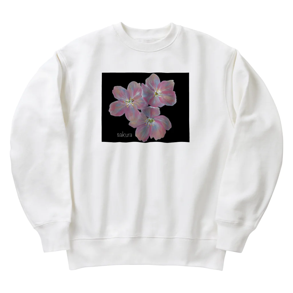 miraiの夢見るショップの輝くsakura Heavyweight Crew Neck Sweatshirt