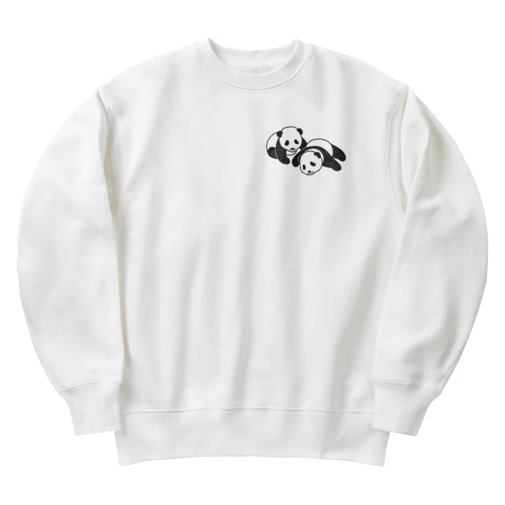 chippokeの双子パンダ Heavyweight Crew Neck Sweatshirt