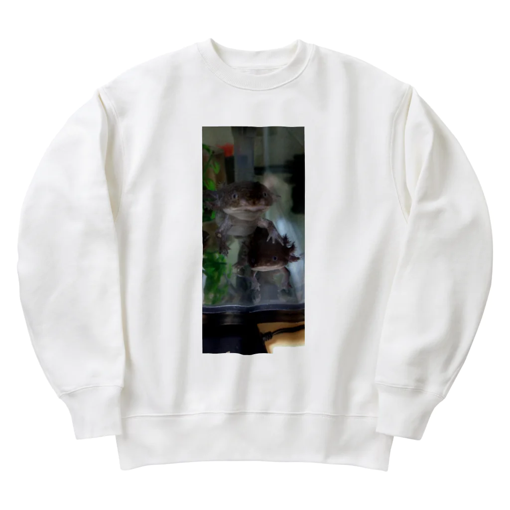 sorasora-のウーパールーパー　仲良しコンビ Heavyweight Crew Neck Sweatshirt