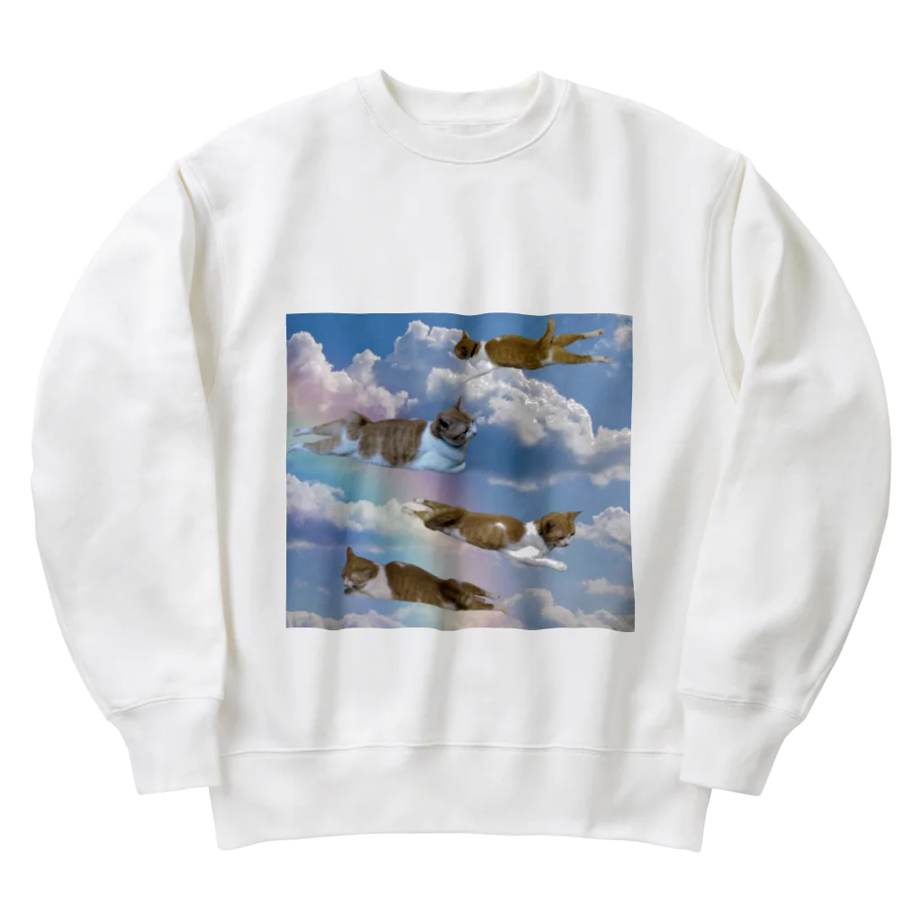 ＠相模原市中央区上溝七丁目の飛びましたウザいやつ Heavyweight Crew Neck Sweatshirt