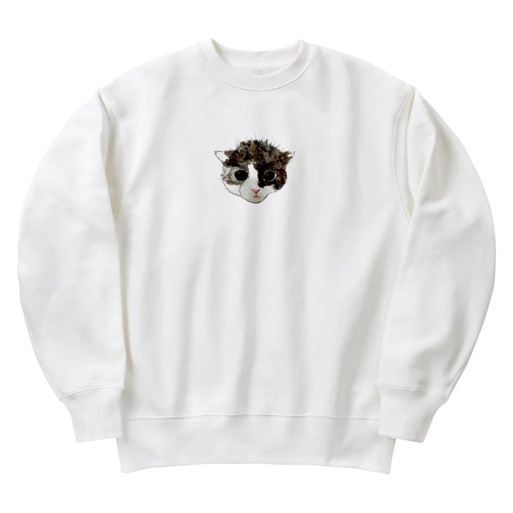 保護猫茶トラ兄弟LIFEの杏ちゃん Heavyweight Crew Neck Sweatshirt