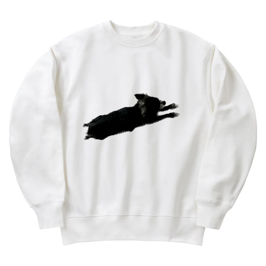 おじいちゃんチワワのハヤテのナガイチワワ Heavyweight Crew Neck Sweatshirt