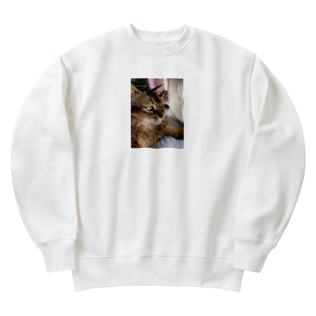 猫がいる生活のむぅちゃん Heavyweight Crew Neck Sweatshirt