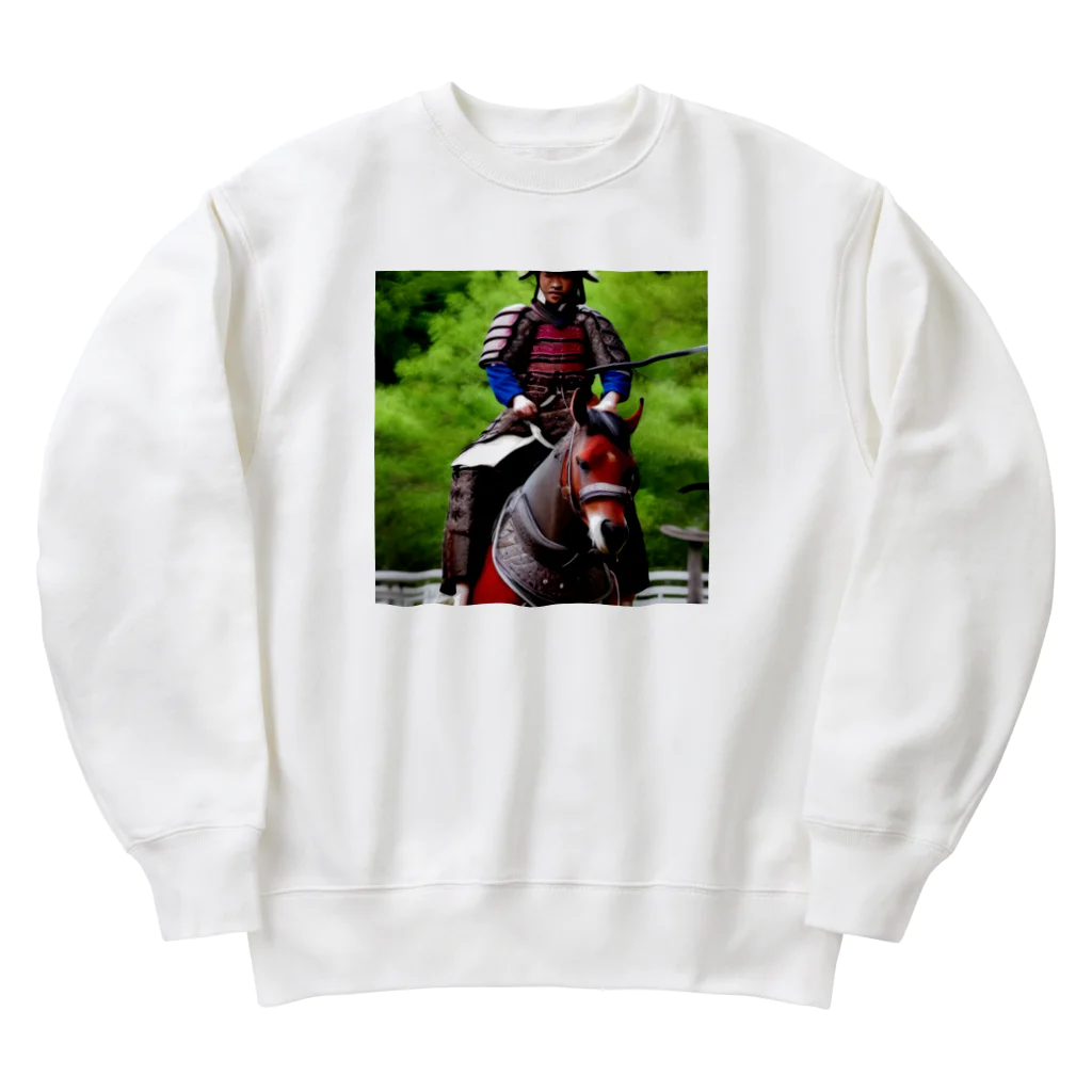 ミラくまの鎧を着た侍 Heavyweight Crew Neck Sweatshirt