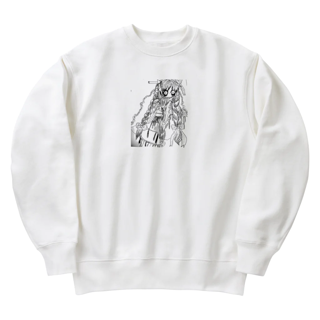 ぎゃめしょっぷのこわいおんなのひと Heavyweight Crew Neck Sweatshirt