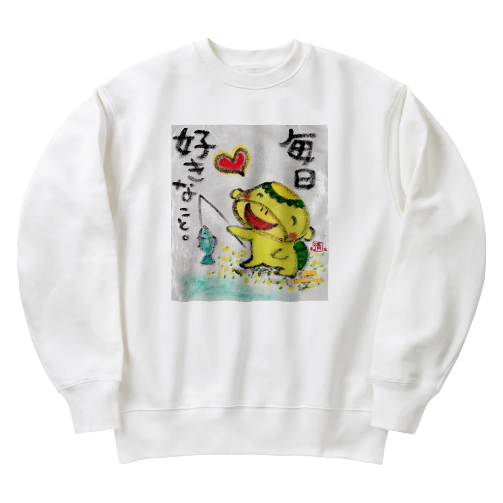 KIYOKA88WONDERLANDの毎日好きなことカッパくん Heavyweight Crew Neck Sweatshirt