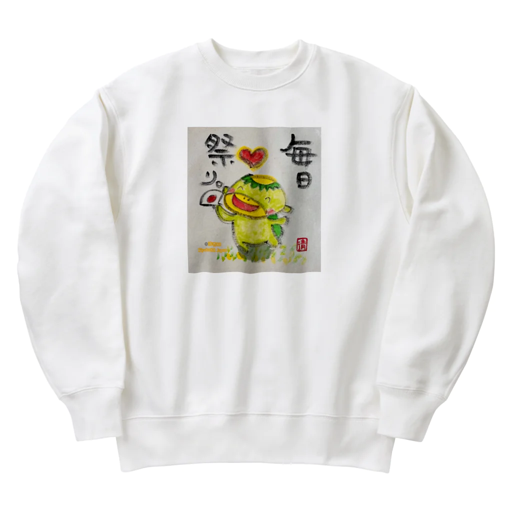 KIYOKA88WONDERLANDの毎日祭りカッパくん Heavyweight Crew Neck Sweatshirt